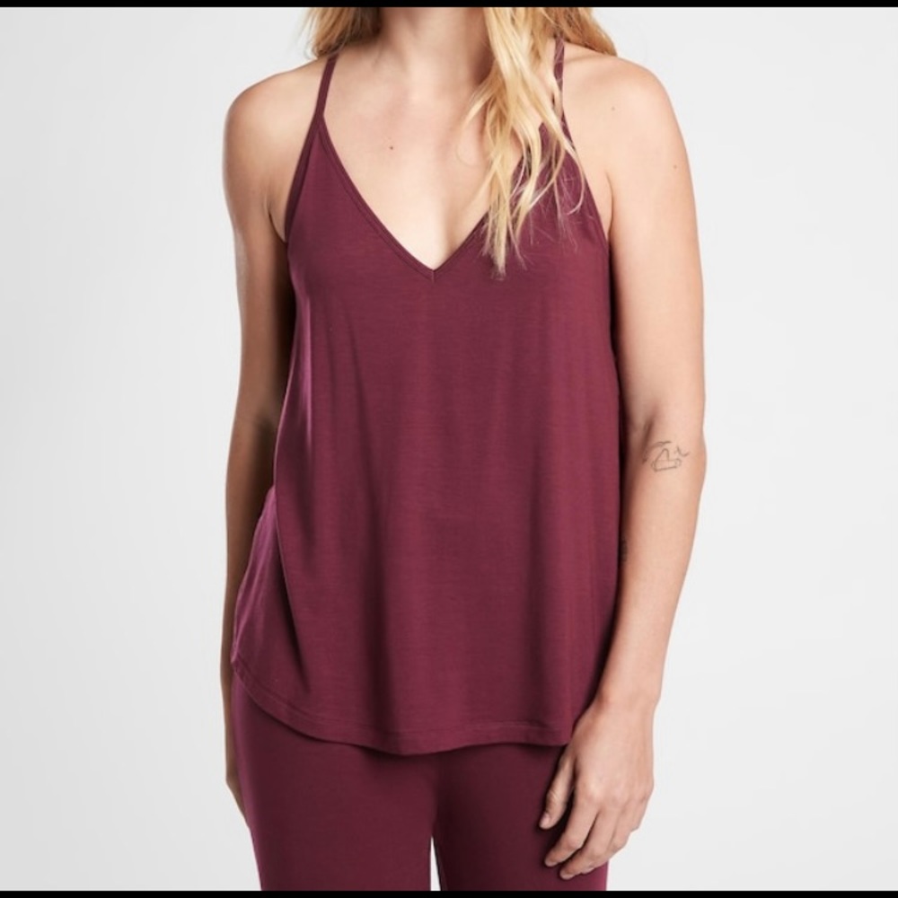 Athleta Burgundy Sleepwear Set